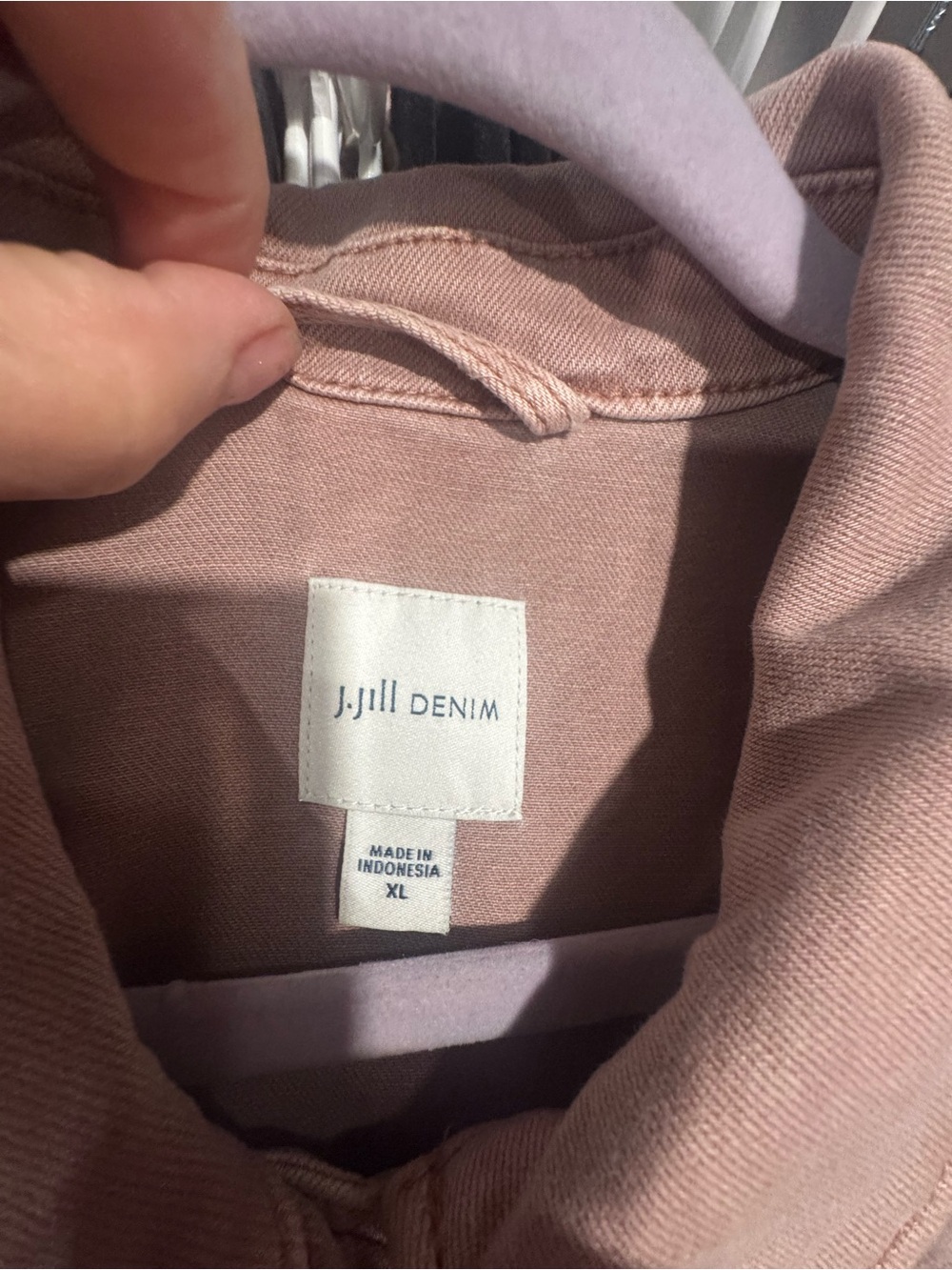 J. Jill Denim Mauve Pink Jean Jacket